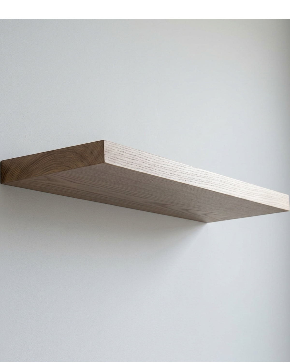 Zumbo Smoked Ash Veneer Floating Shelf Concealed Cleat 75 cm - Lifestyle view